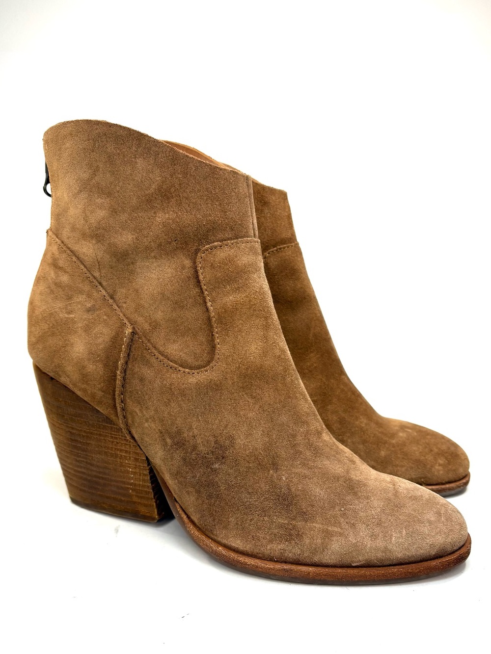 Kork Ease Cognac Suede Ankle Boots | 8